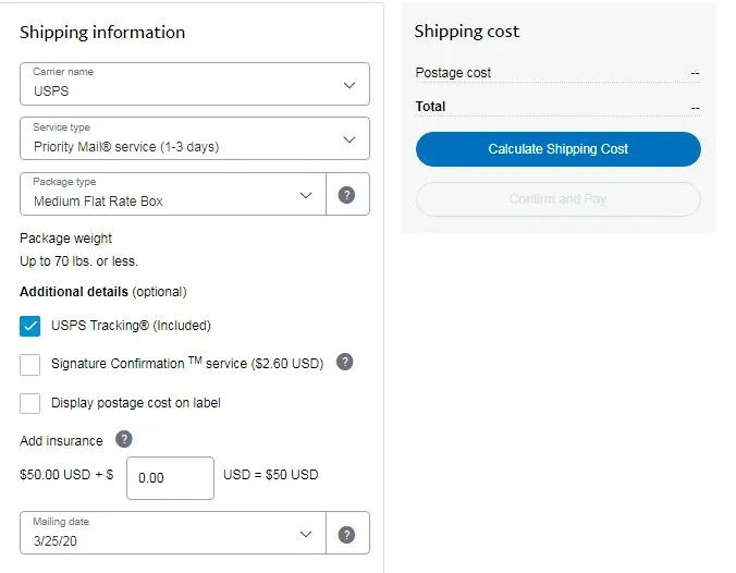 paypal shipping without invoice