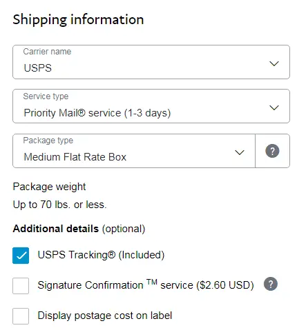 How to Create a Shipping Label with PayPal without a Transaction